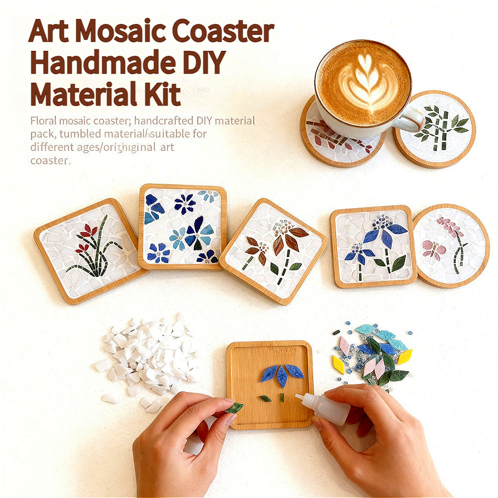 Art Craft Cup - DIY 모자이크 컵받침 재료 키트, 창의적인