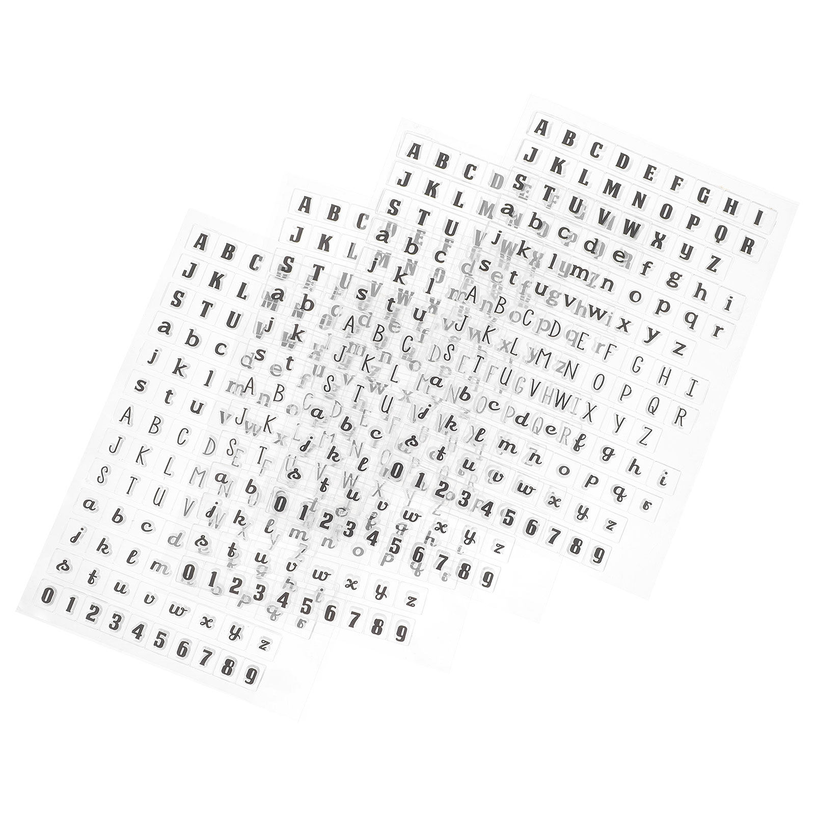 Art Craft Letter A - 4Pcs 투명 실리콘 공예 스탬프 저널링