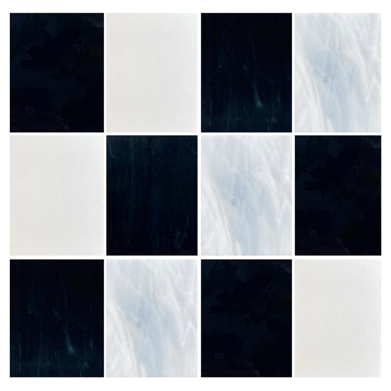 Art X Craft - LLCS-12 시트 화이트 블랙 스테인드 글라스