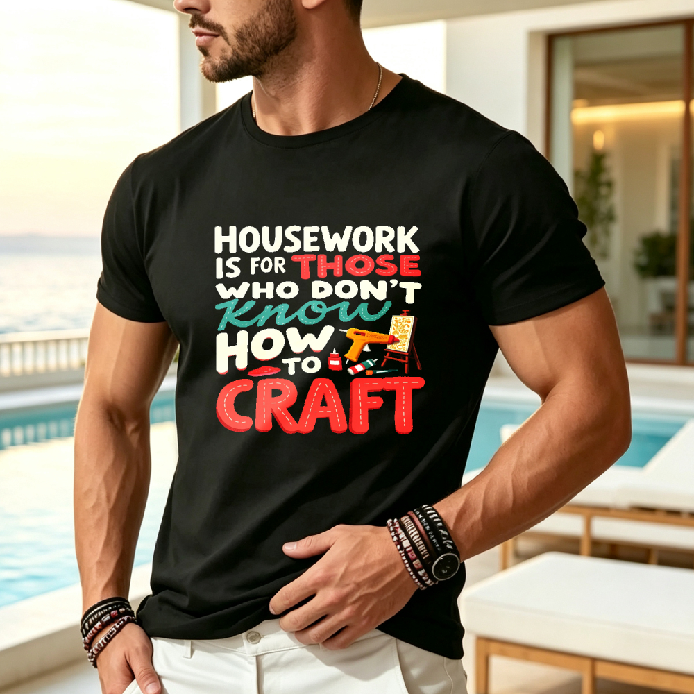 Art Craft Quotes - 크래프트 쿼트 디자인 남성용 크루넥 티셔츠