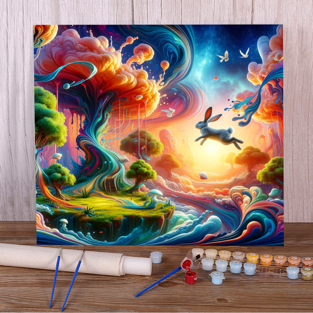 Art Craft Letter A - 동물 토끼 숫자 그림 그리기 성인용