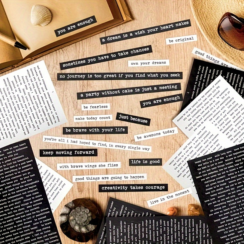 Art Craft Quotes - 406pcs 영감 따옴표 스티커 스크랩북, 저널,