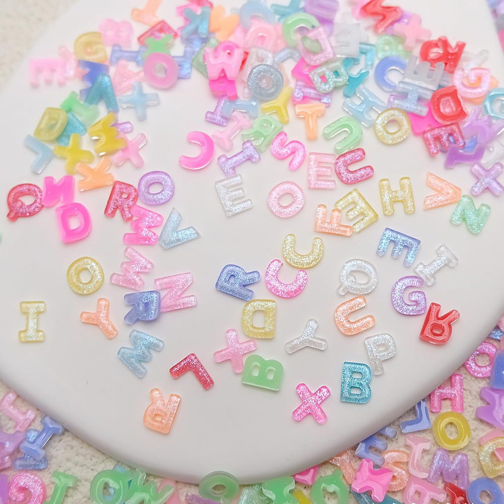 Art Craft Letter A - 100개 믹스 레터 네일 아트 참