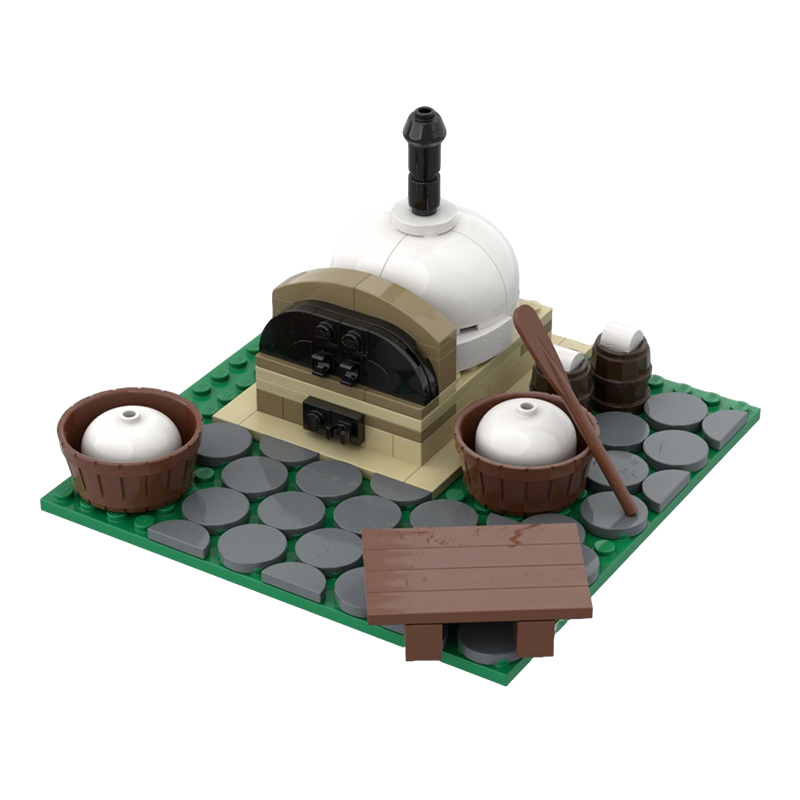 Art Craft Bakery - 115피스 MOC 야외 베이커리 크리에이터 모델
