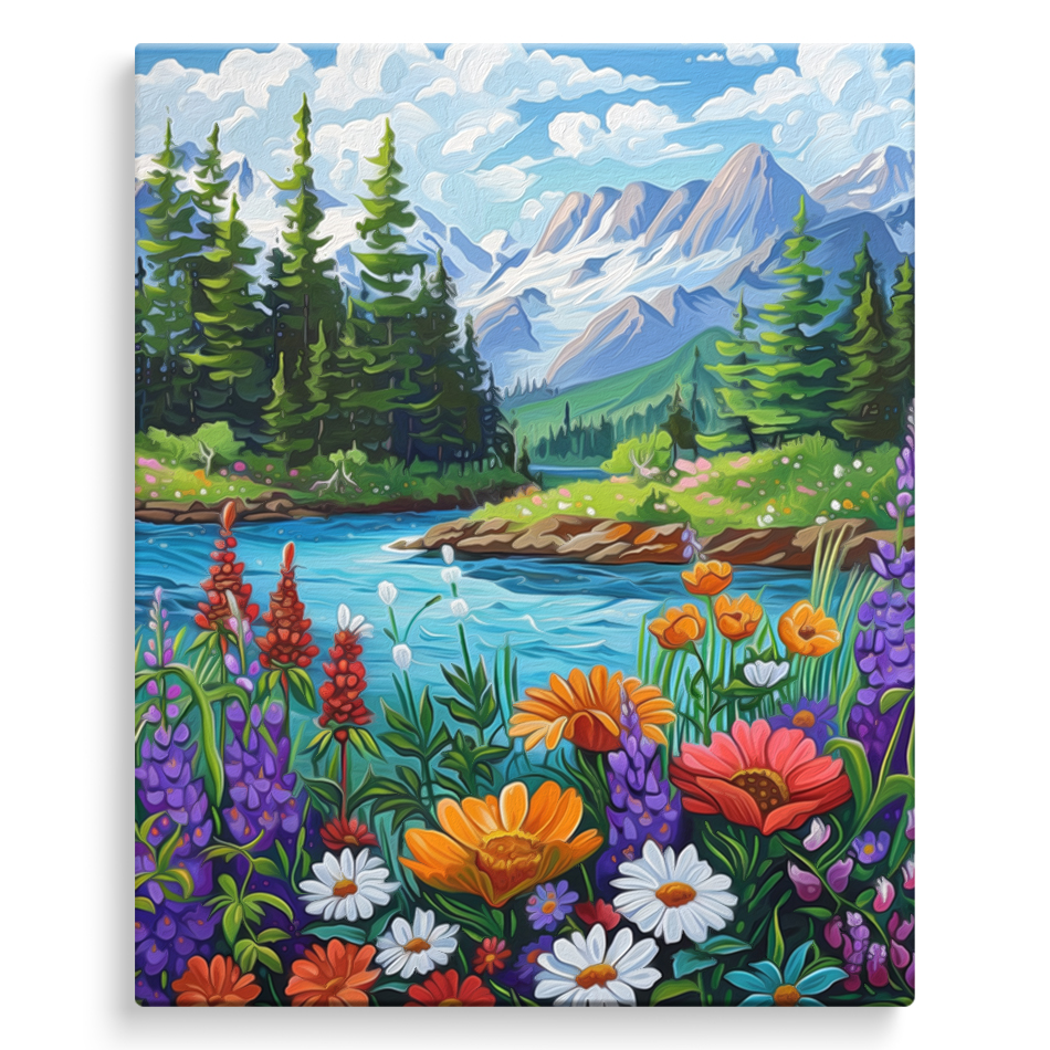 Art Craft Number - 2026-숫자로 그림 그리기, 경치 좋은 꽃