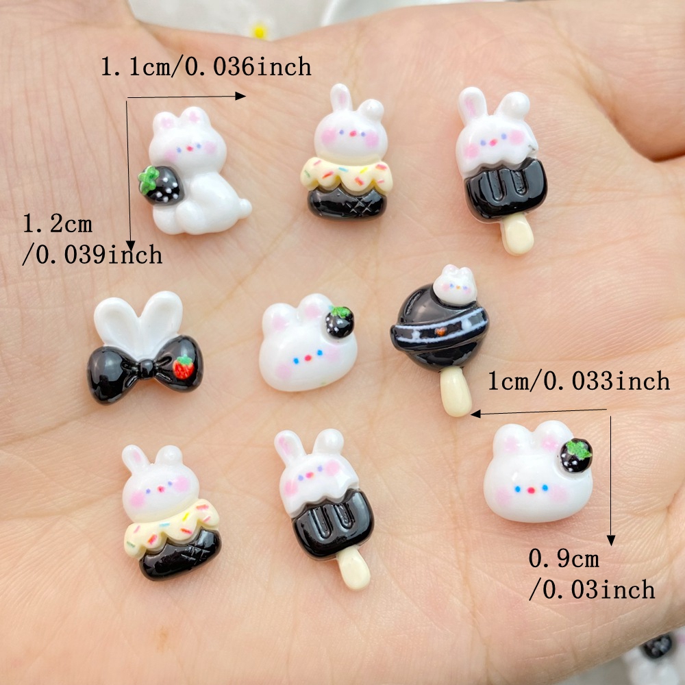 혼합 네일 아트 송진 만화 화이트 래빗 시리즈, 디자이 - Art Craft Rabbit 리뷰 및 가격