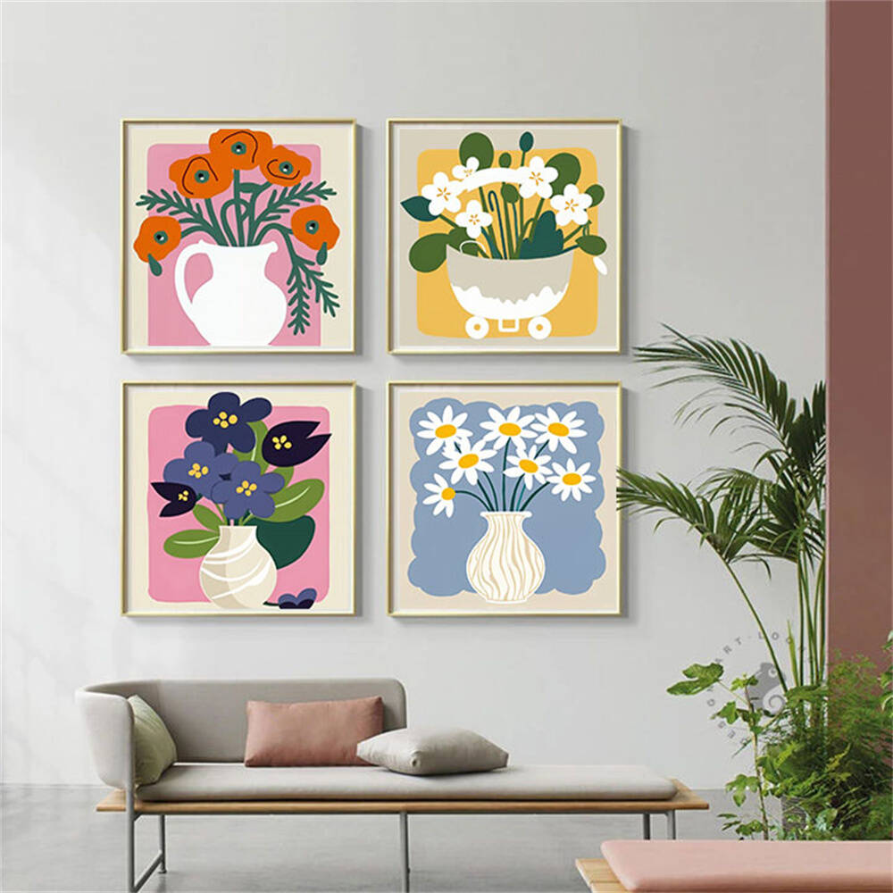 숫자로 그림 키트 지중해 마을 장면 캔버스 아트 Han - Art Craft Number 리뷰 및 가격