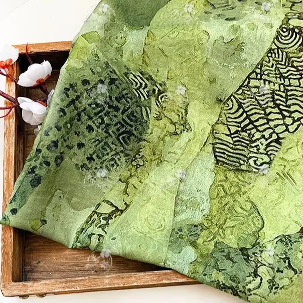 녹색 잉크 염색 유화 스타일 브로케이드 면직물 부드러운 - Silk Painting Dye 리뷰 및 가격