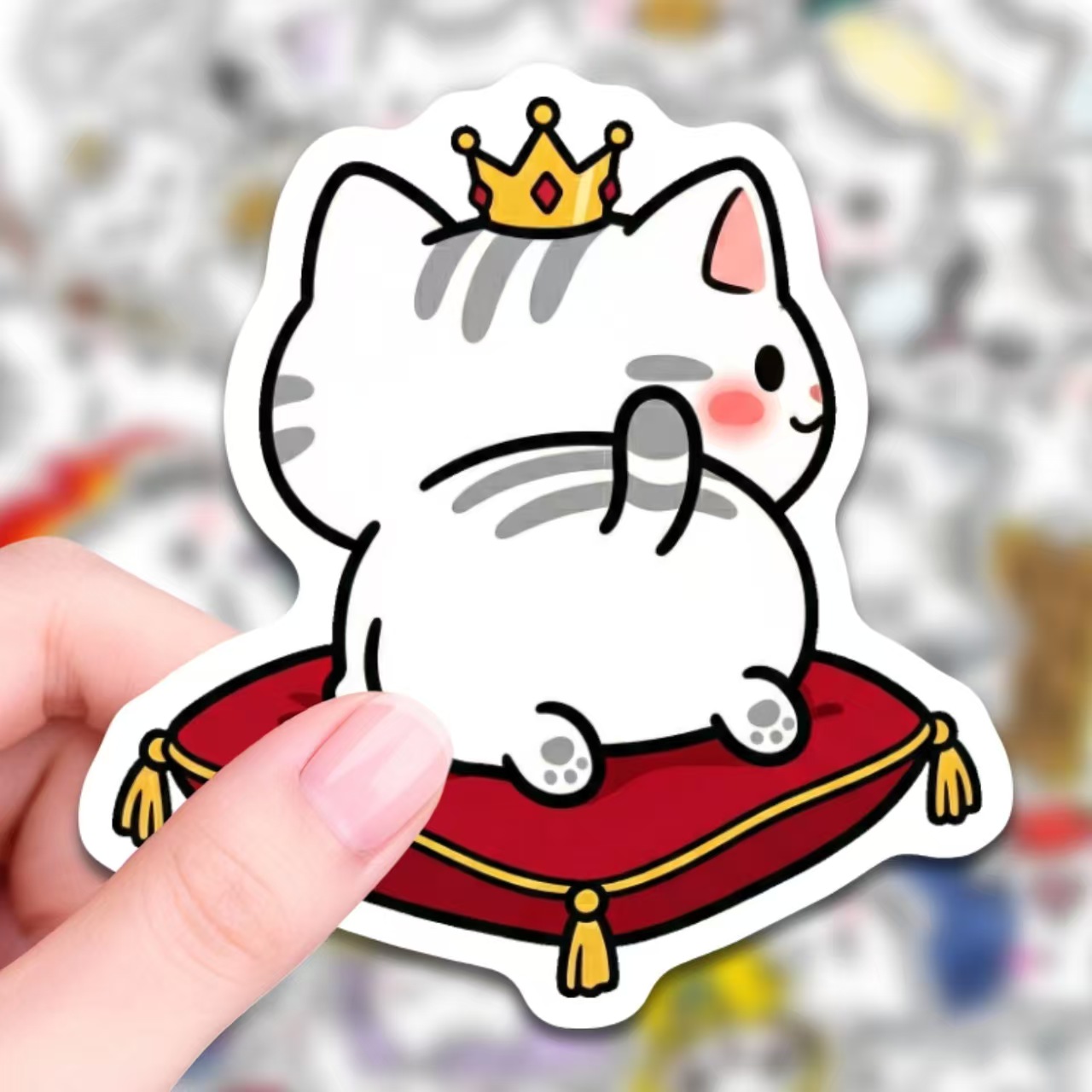 50개의 귀엽고 재미있는 라인 아트 고양이 스티커, 스 - Art Craft Cup 리뷰 및 가격