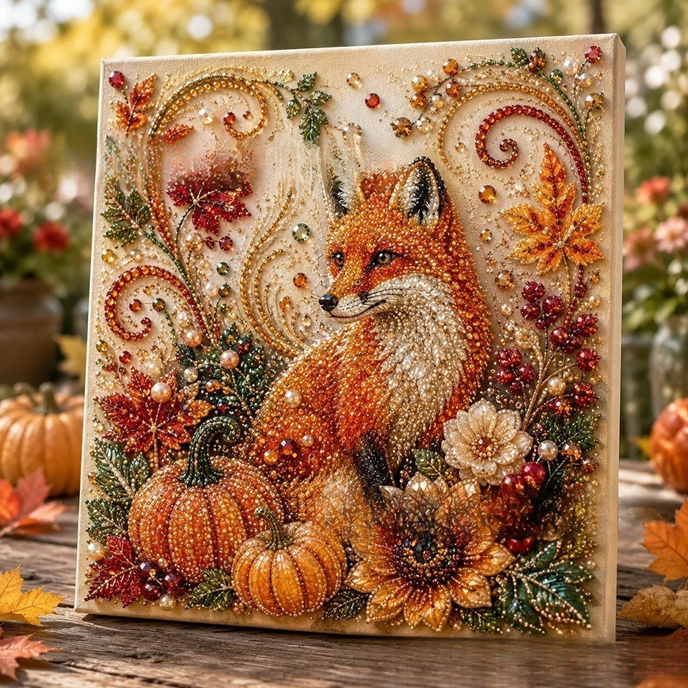 가을 수확 진주 그림 DIY 키트, 가을 호박 동물 캔 - Art And Craft Autumn 리뷰 및 가격
