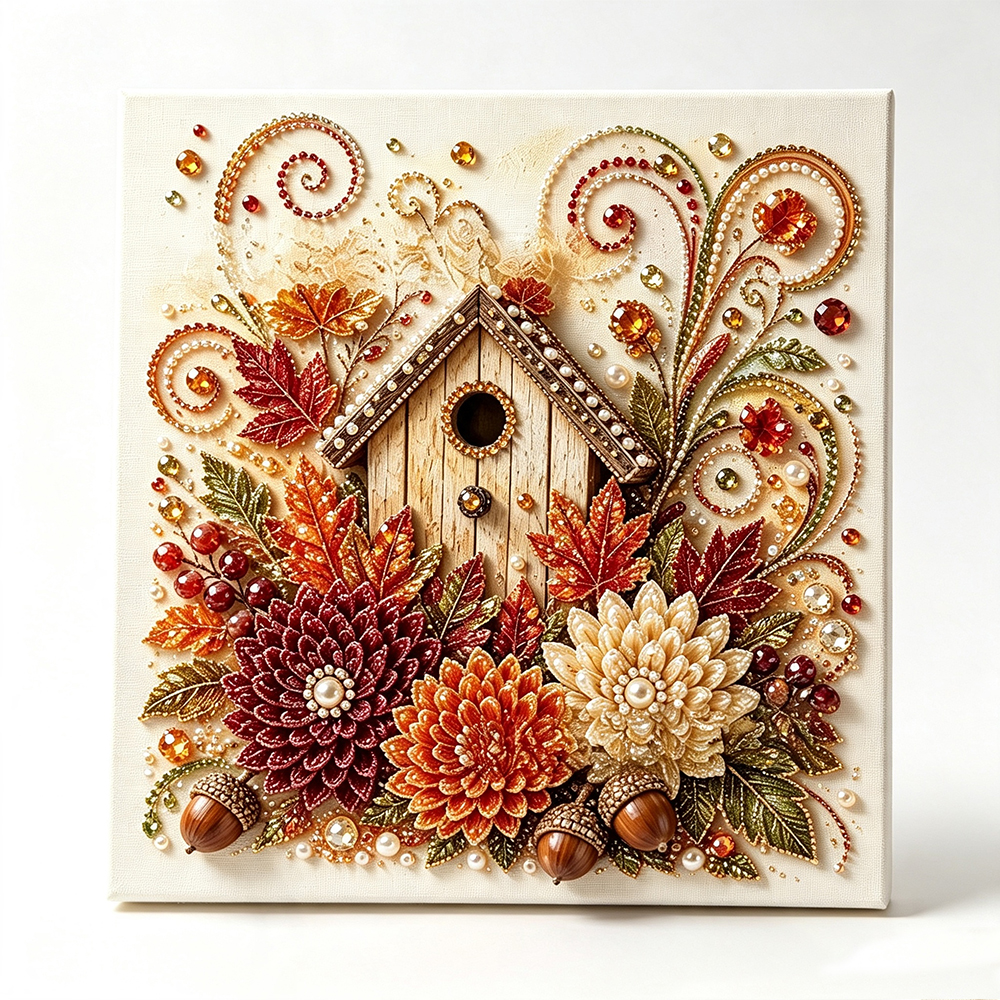 가을 수확 진주 그림 DIY 키트, 가을 호박 동물 캔 - Art And Craft Autumn 리뷰 및 가격