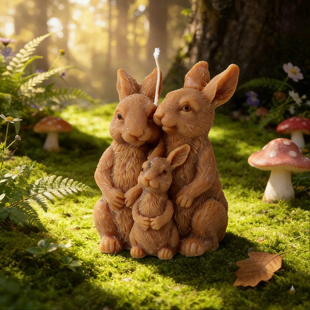 토끼 가족 실리콘 캔들 몰드 3D 엄마 아기 토끼 캔들 - Art Craft Rabbit 리뷰 및 가격
