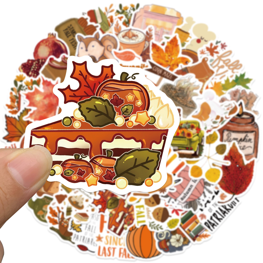 50개 귀여운 가을 스티커 스크랩북 노트북 휴대폰 여행 - Art And Craft Autumn 리뷰 및 가격