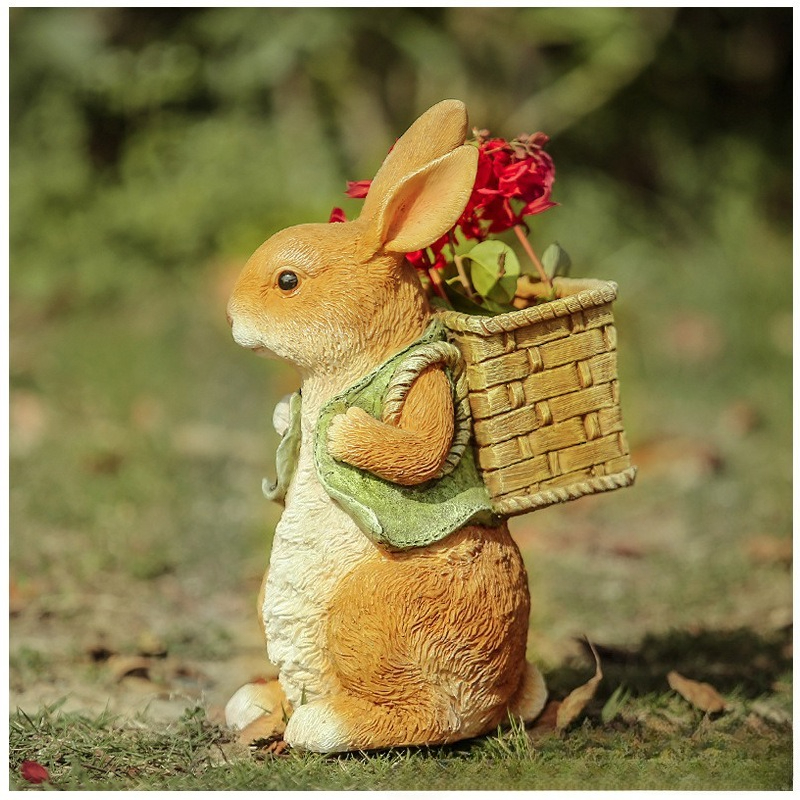 야외 정원 장식품 토끼 가족 레진 공예품 동물 피규어  - Art Craft Rabbit 리뷰 및 가격