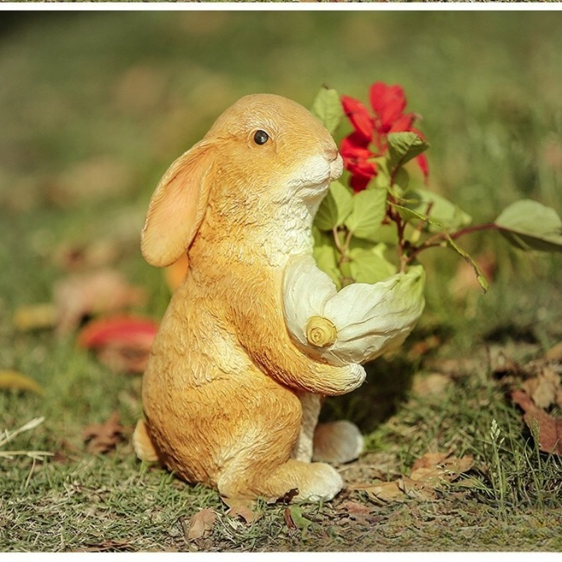 야외 정원 장식품 토끼 가족 레진 공예품 동물 피규어  - Art Craft Rabbit 리뷰 및 가격