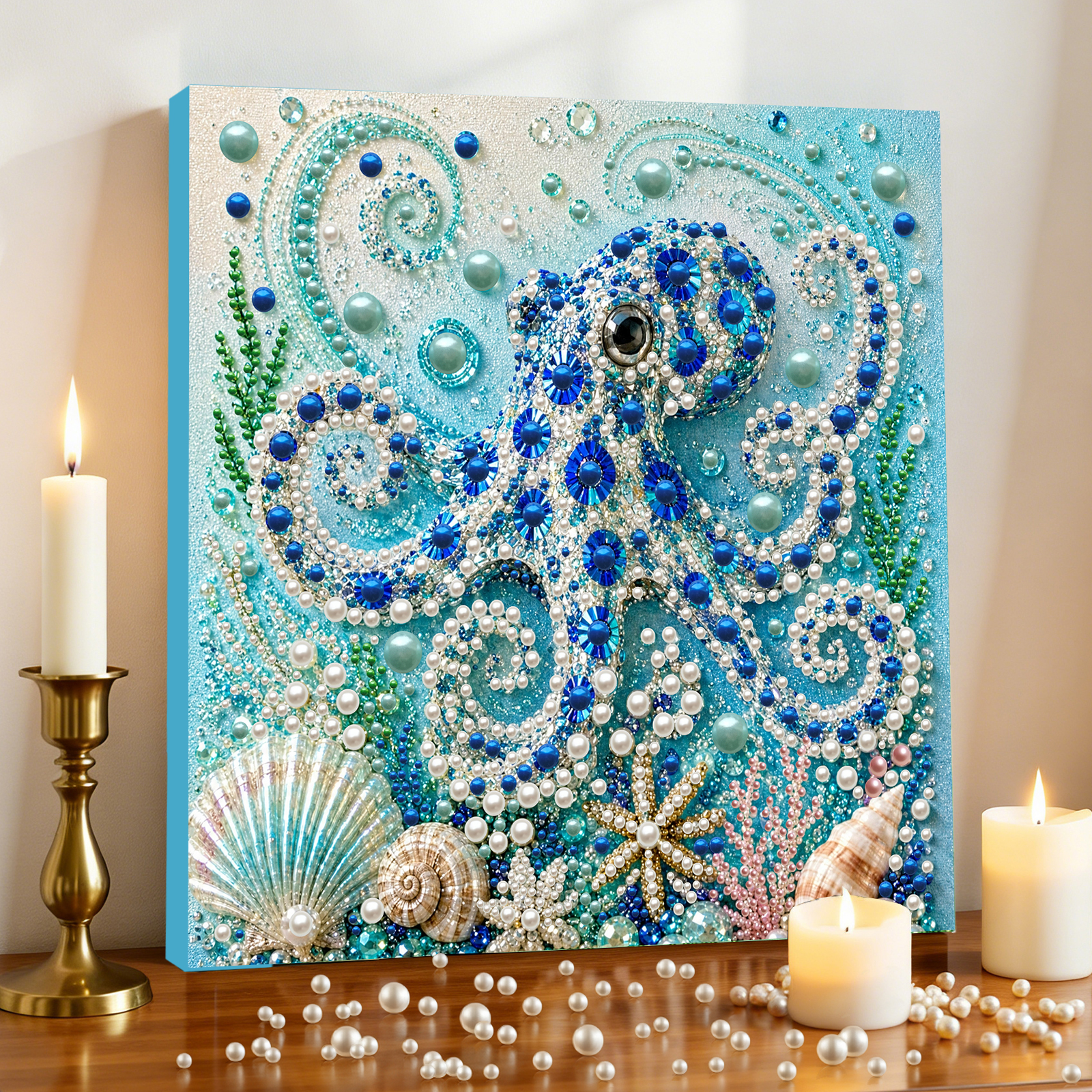 진주 페인팅 DIY 키트 20x20cm 액자형 캔버스  - Art Craft Number 리뷰 및 가격