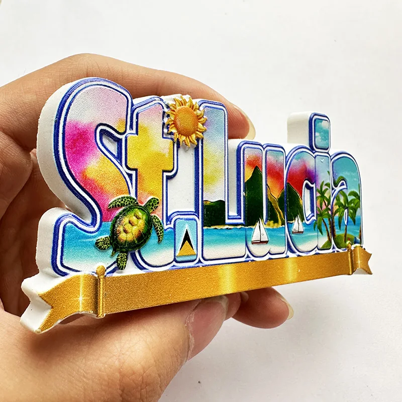세인트 루시아 웨스트 인디스, 해변 3D 스테레오 냉장 - Art Craft Letter A 리뷰 및 가격