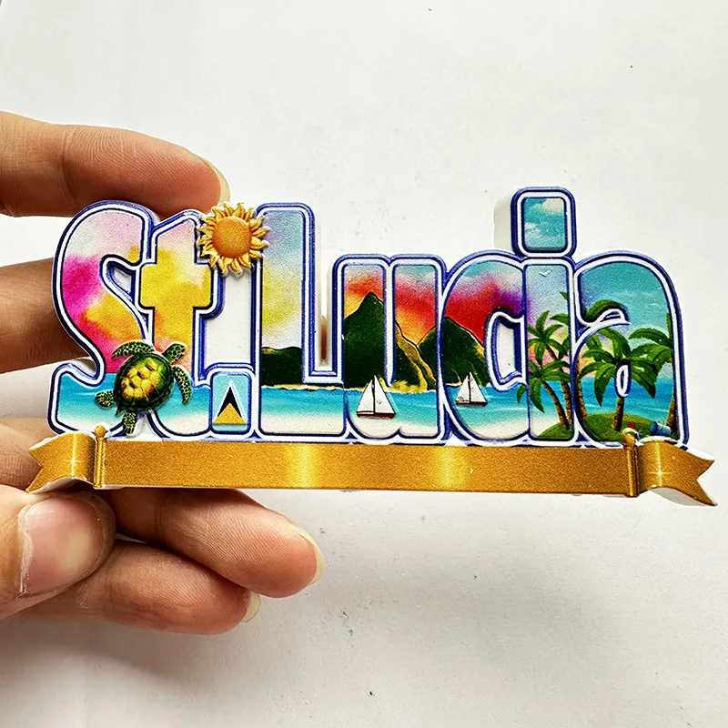세인트 루시아 웨스트 인디스, 해변 3D 스테레오 냉장 - Art Craft Letter A 리뷰 및 가격
