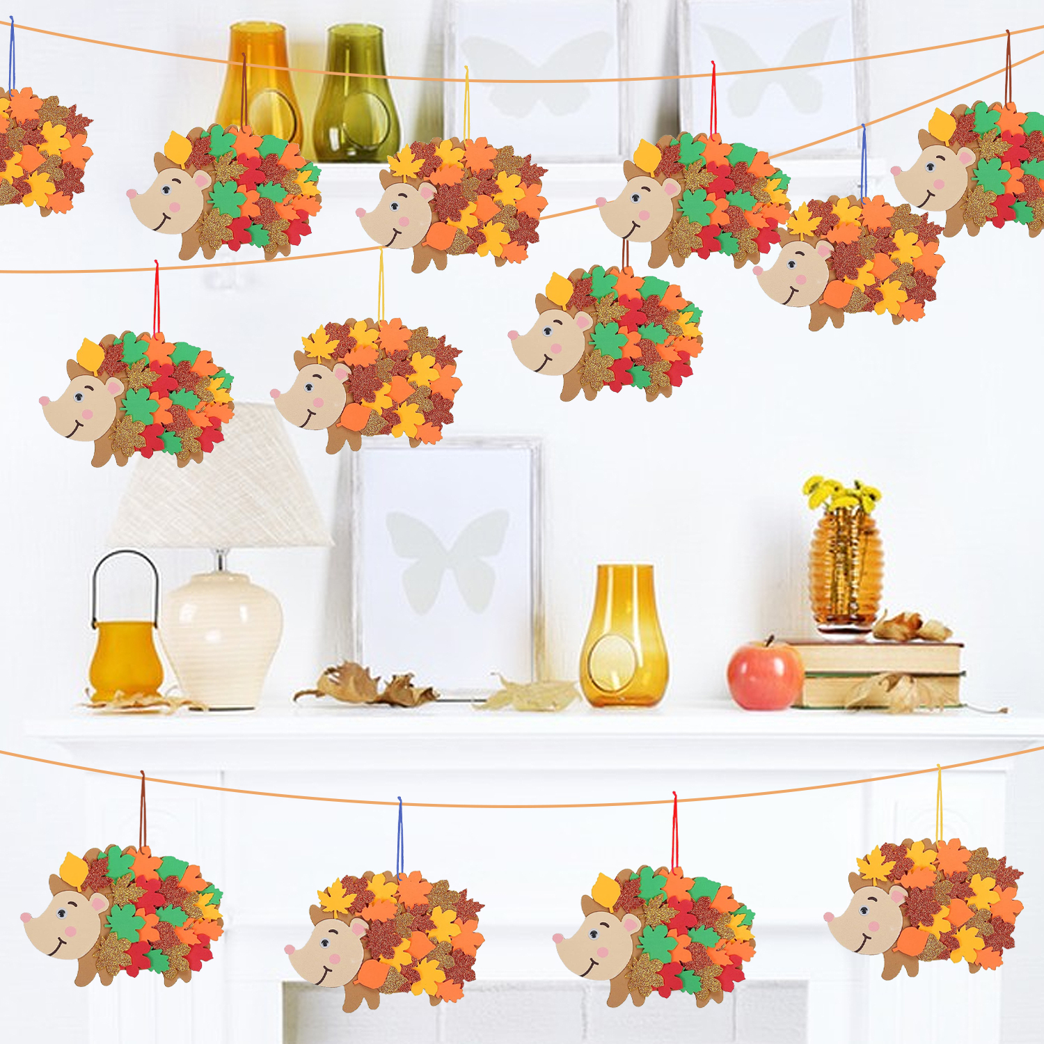 8pcs 고슴도치 거품 스티커 고슴도치 공예 Diy 스 - Art And Craft Autumn 리뷰 및 가격