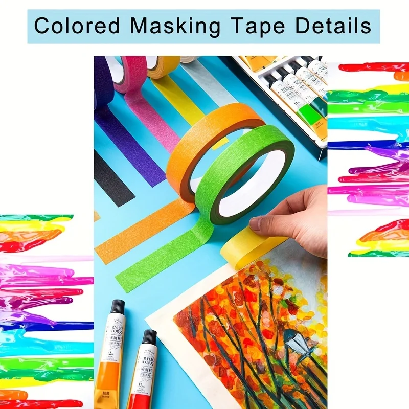 컬러 마스킹 테이프 6롤, 미술 및 공예용 컬러 페인터 - Art X Craft 리뷰 및 가격
