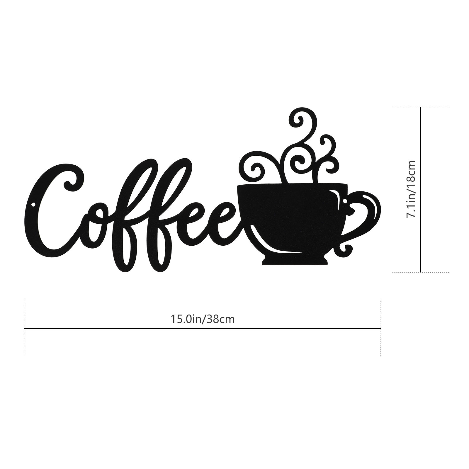 1세트 커피잔 패턴 벽걸이 철제 공예품 블랙 예술적 홈 - Art Craft Cup 리뷰 및 가격