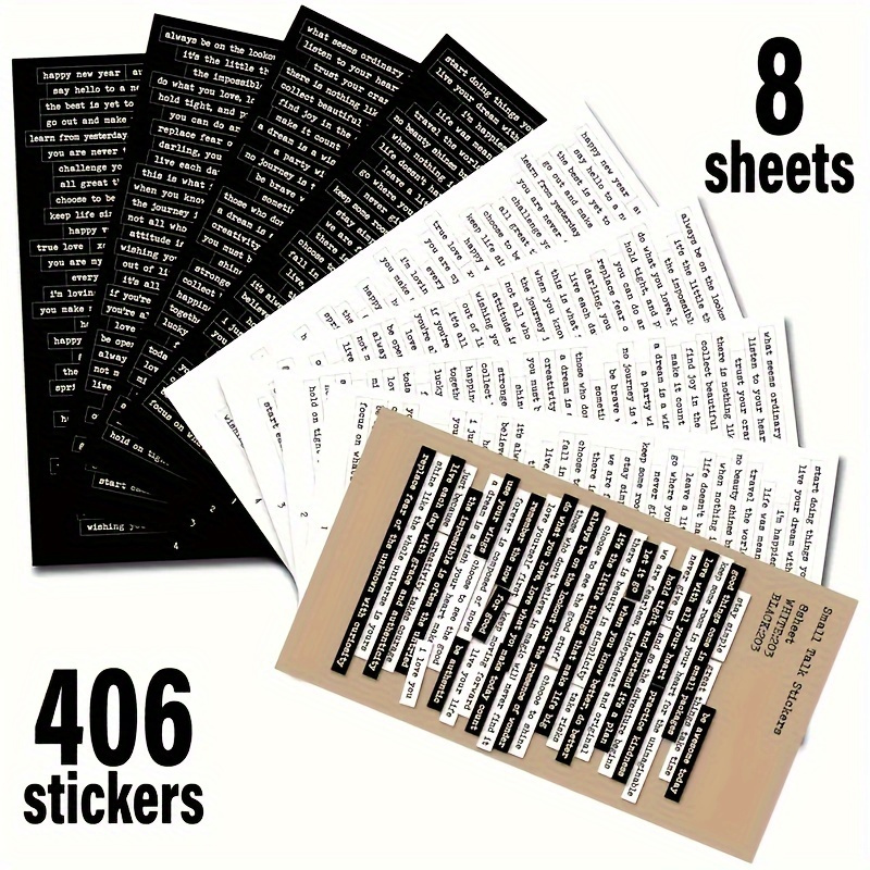 406pcs 영감 따옴표 스티커 스크랩북, 저널, 플래 - Art Craft Quotes 리뷰 및 가격