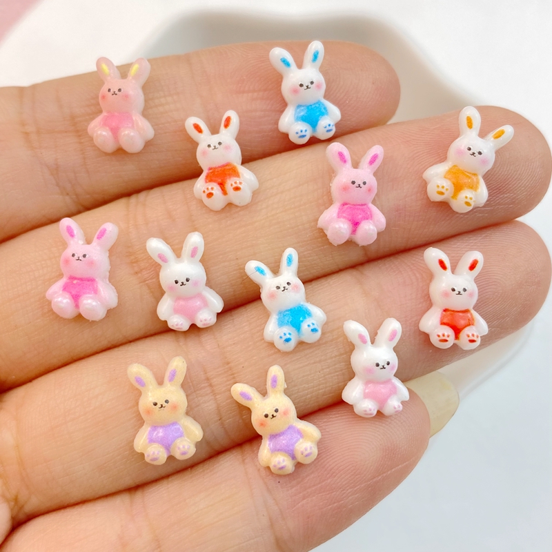 50Pcs 새로운 혼합 네일 아트 수지 사랑스러운 토끼 - Art Craft Rabbit 리뷰 및 가격