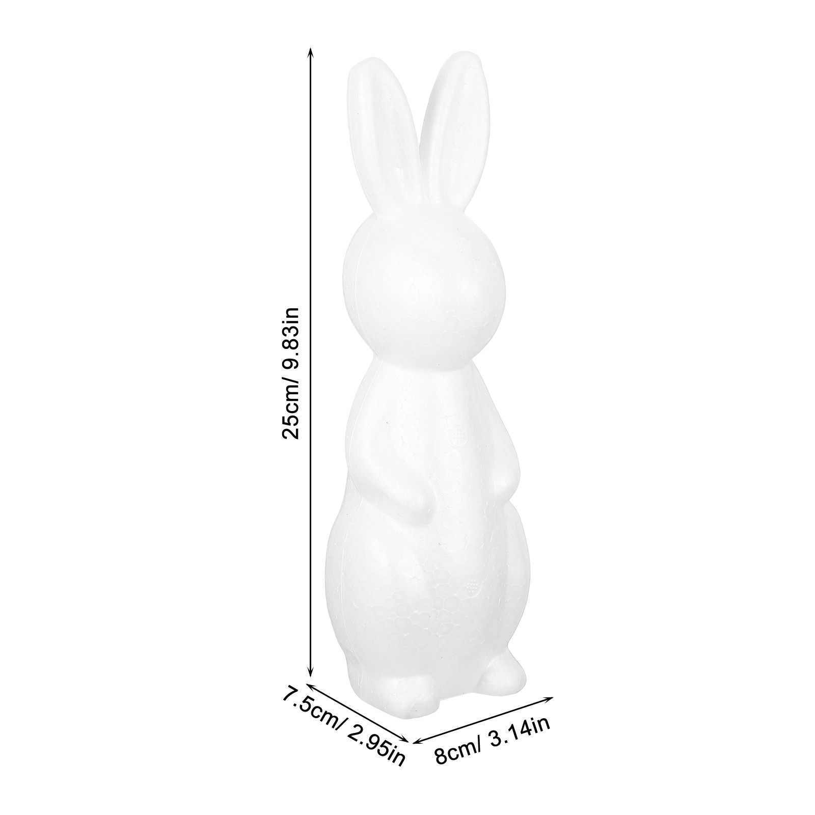 2Pcs 거품 토끼 공예 흰색 DIY 폴리스티렌 모양  - Art Craft Rabbit 리뷰 및 가격