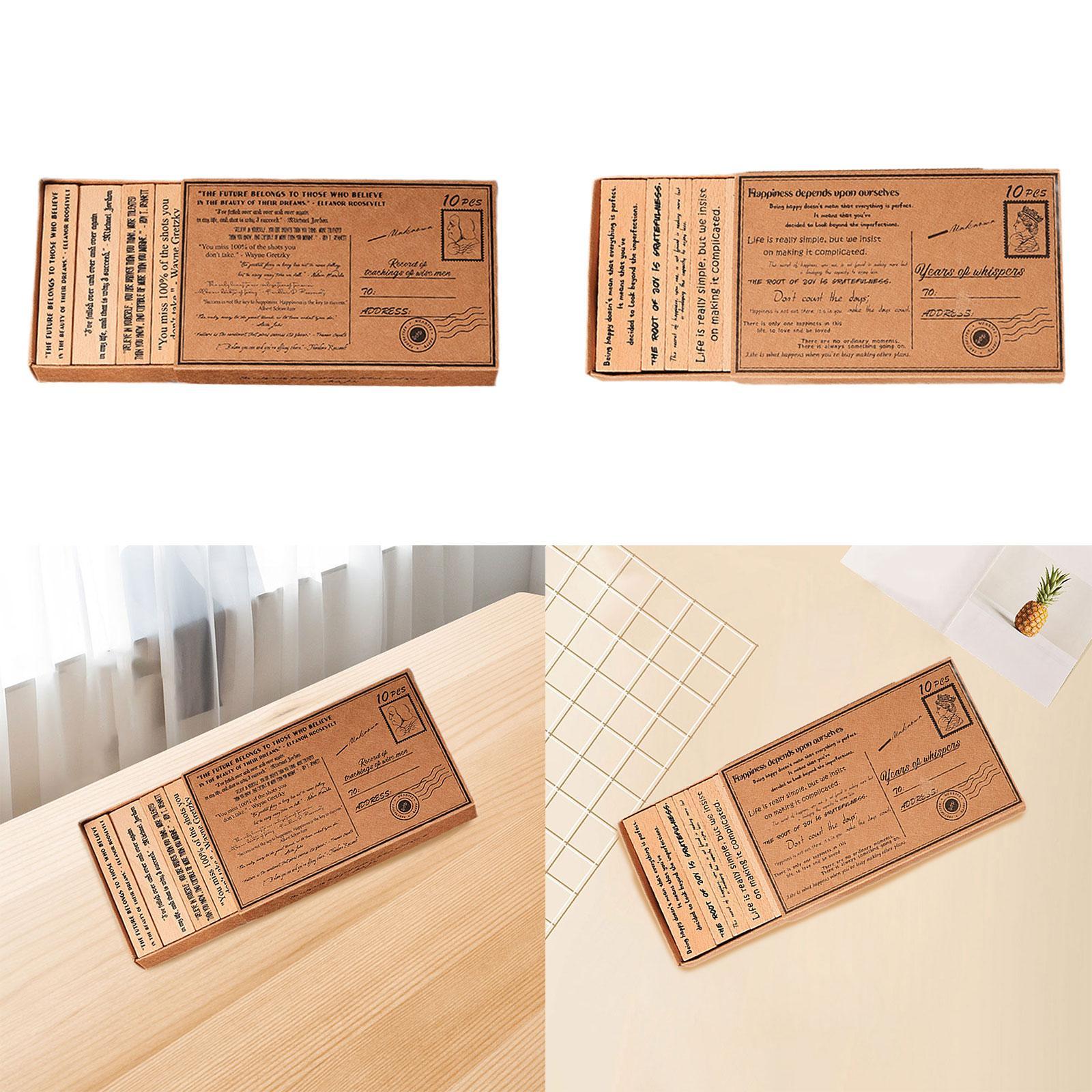 나무 스탬프 세트 수공예 장식 문구 고무 스탬프 영감을 - Art Craft Quotes 리뷰 및 가격