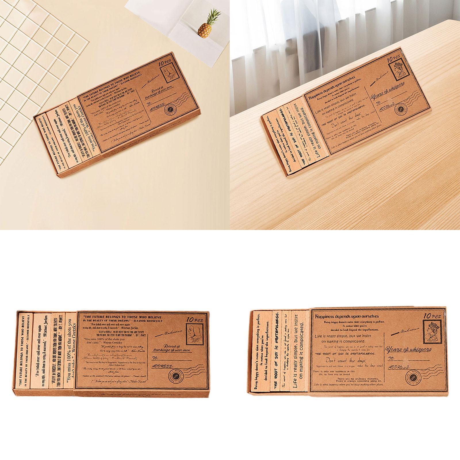 나무 스탬프 세트 수공예 장식 문구 고무 스탬프 영감을 - Art Craft Quotes 리뷰 및 가격