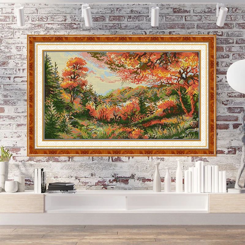 가을 풍경 패턴 크로스 스티치 키트 Joy Sunday - Art And Craft Autumn 리뷰 및 가격