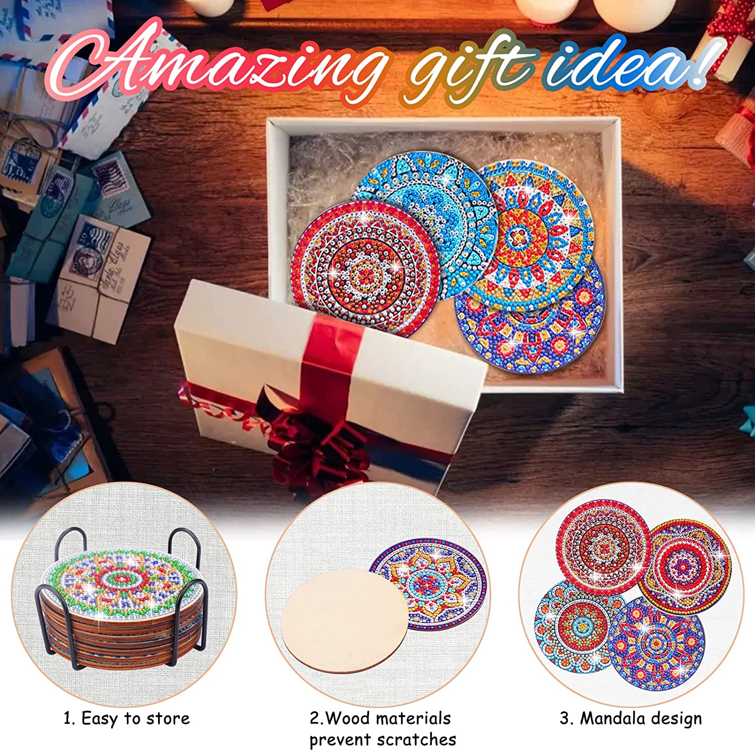 CHENISTORY 8pcs 다이아몬드 아트 코스터 홀 - Art Craft Cup 리뷰 및 가격