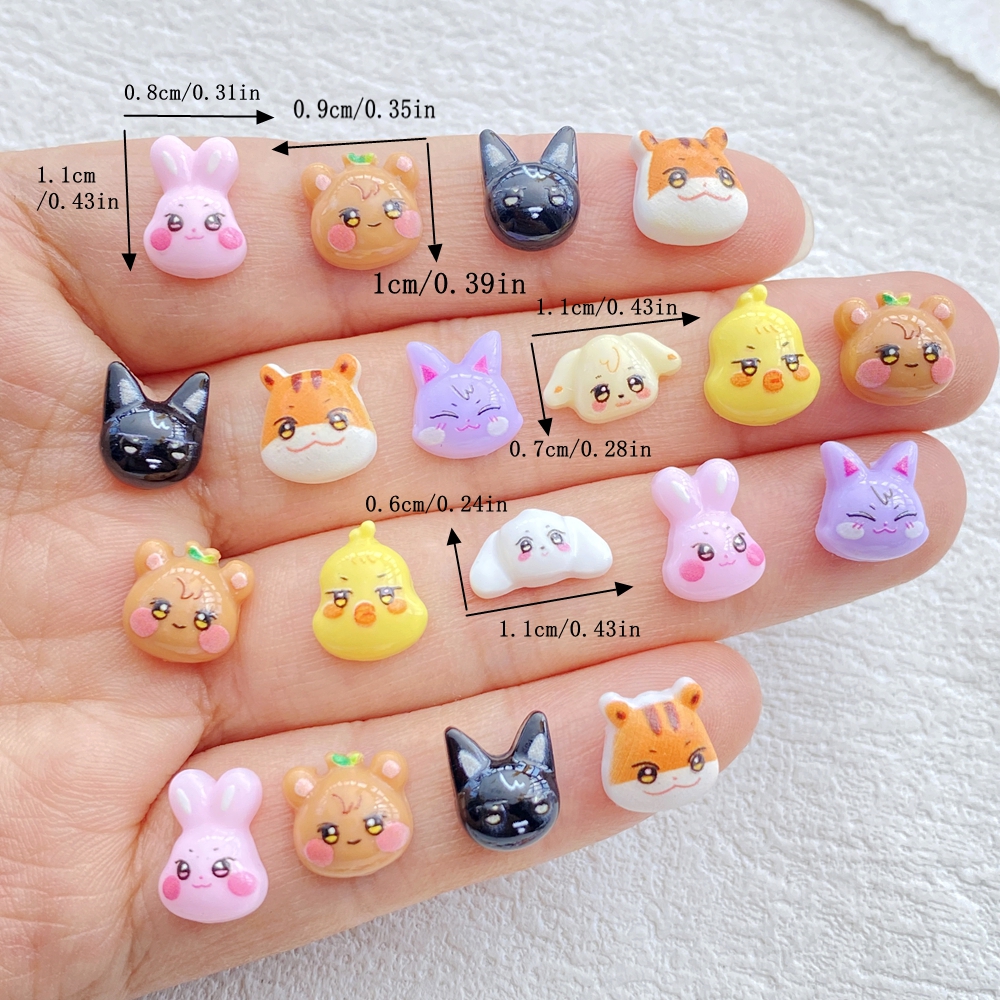 50개 혼합 레진 만화 미니 고양이, 토끼, 강아지,  - Art Craft Rabbit 리뷰 및 가격